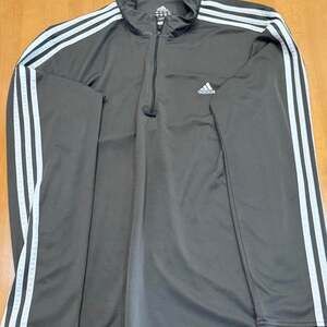 Adidas gray quarter zip sweatshirt